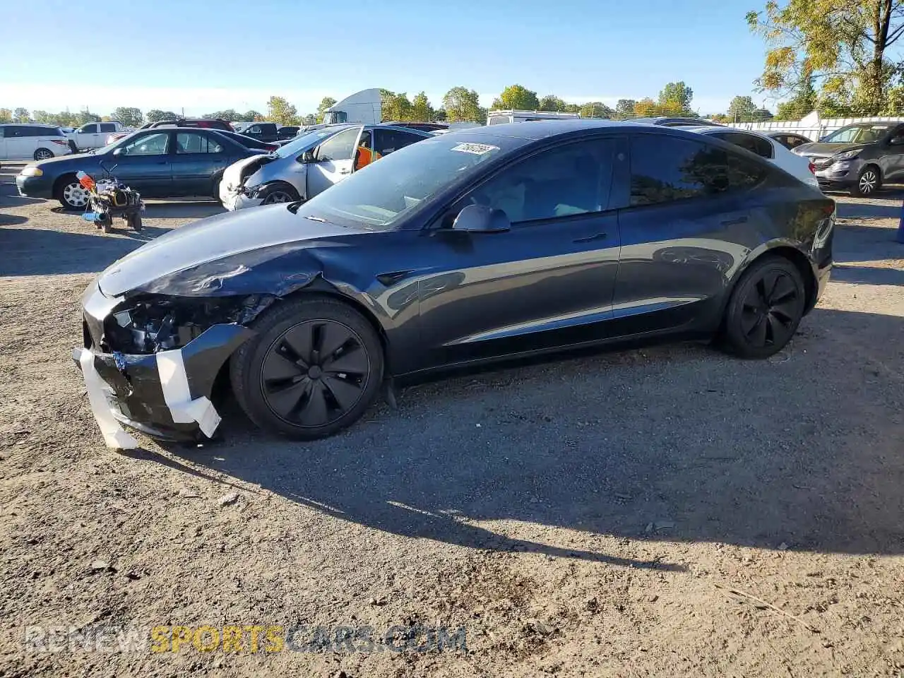 1 Photograph of a damaged car LRW3E7EBXRC088467 TESLA MODEL 3 2024