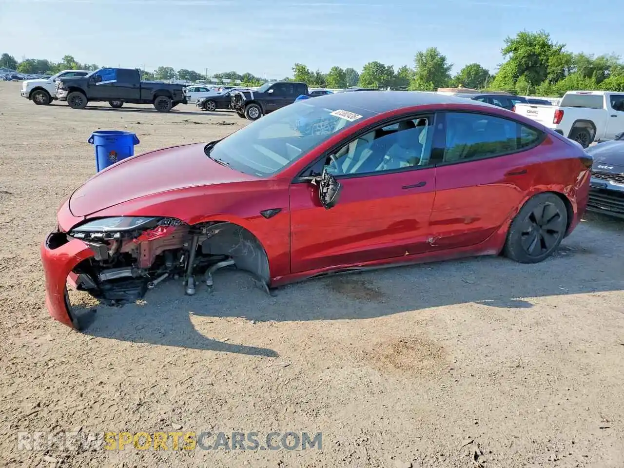 1 Photograph of a damaged car LRW3E7FA5RC090732 TESLA MODEL 3 2024