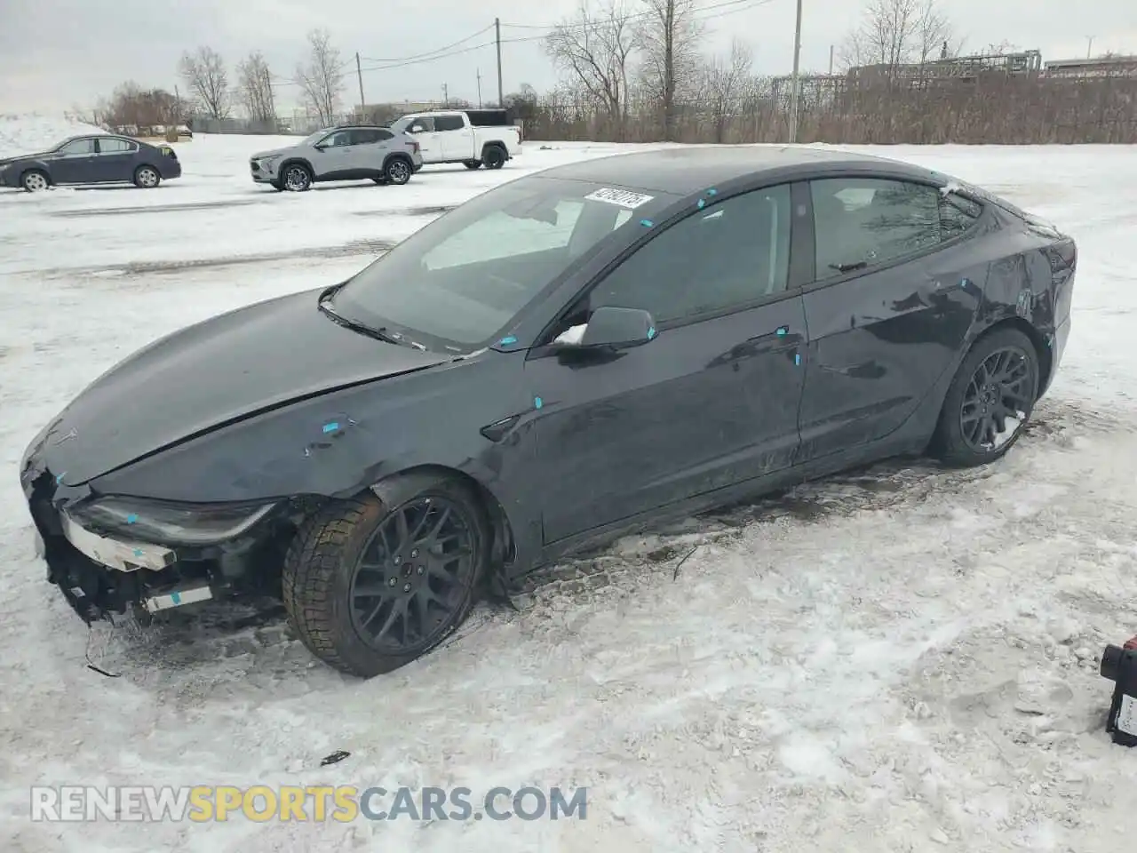1 Photograph of a damaged car LRW3E7FA9RC277522 TESLA MODEL 3 2024