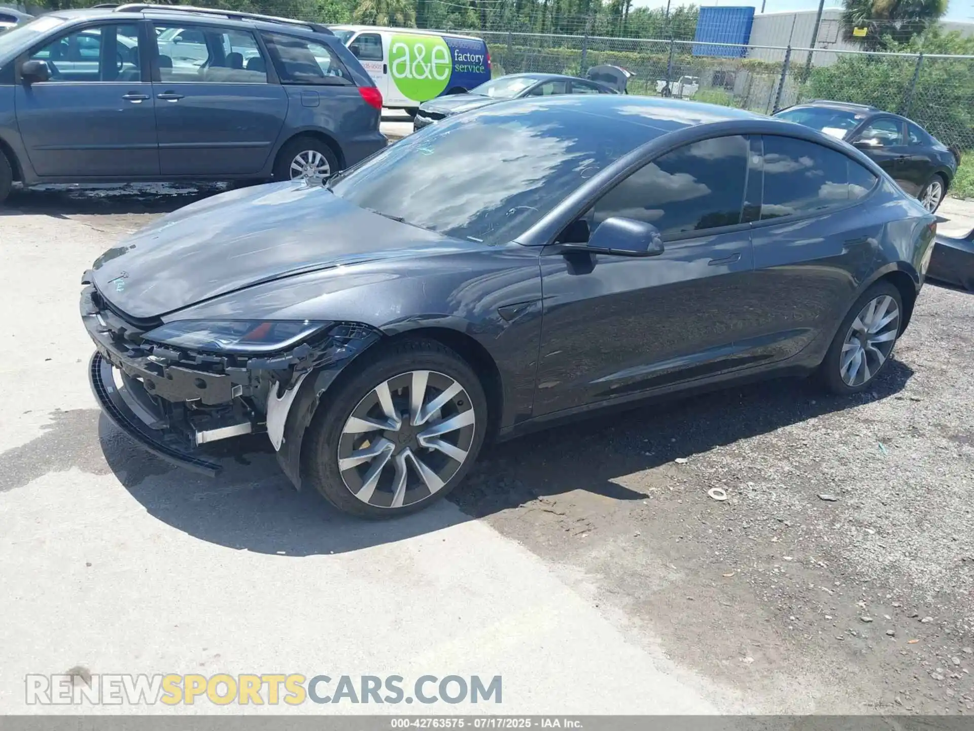 2 Photograph of a damaged car 5YJ3E1EA0SF924173 TESLA MODEL 3 2025