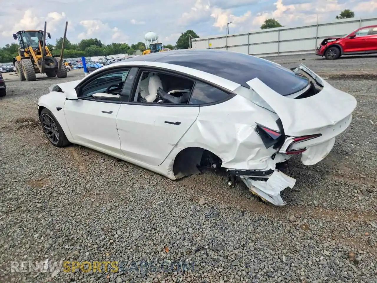 2 Photograph of a damaged car 5YJ3E1EA0SF932077 TESLA MODEL 3 2025