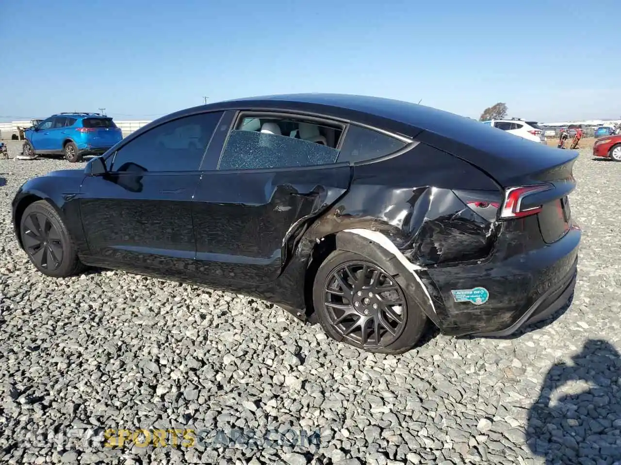 2 Photograph of a damaged car 5YJ3E1EA1SF930080 TESLA MODEL 3 2025