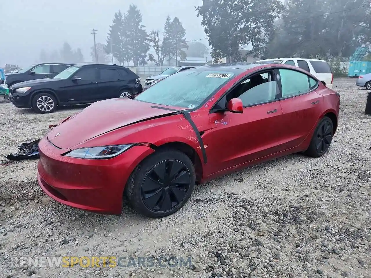 1 Photograph of a damaged car 5YJ3E1EA2SF042180 TESLA MODEL 3 2025