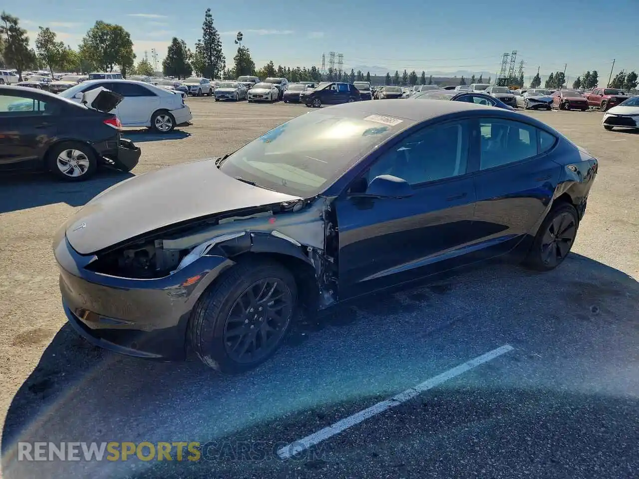1 Photograph of a damaged car 5YJ3E1EA3SF984657 TESLA MODEL 3 2025