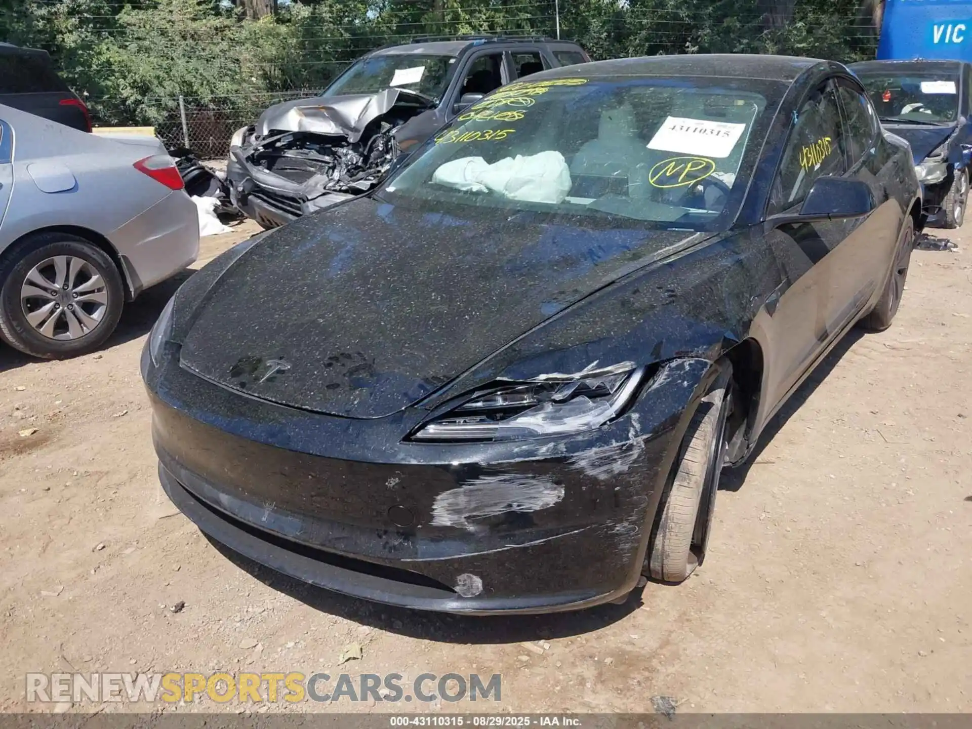 2 Photograph of a damaged car 5YJ3E1EA5SF042108 TESLA MODEL 3 2025