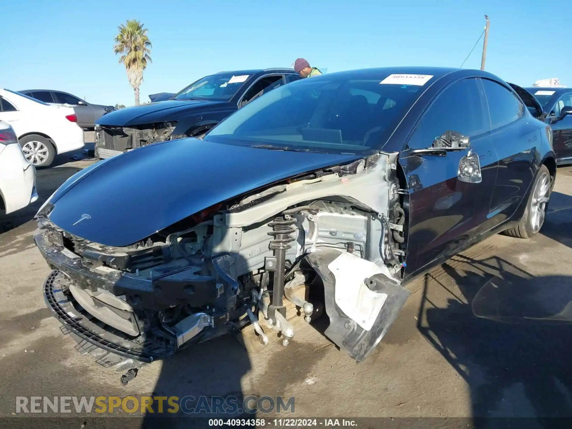 2 Photograph of a damaged car 5YJ3E1EA5SF873673 TESLA MODEL 3 2025