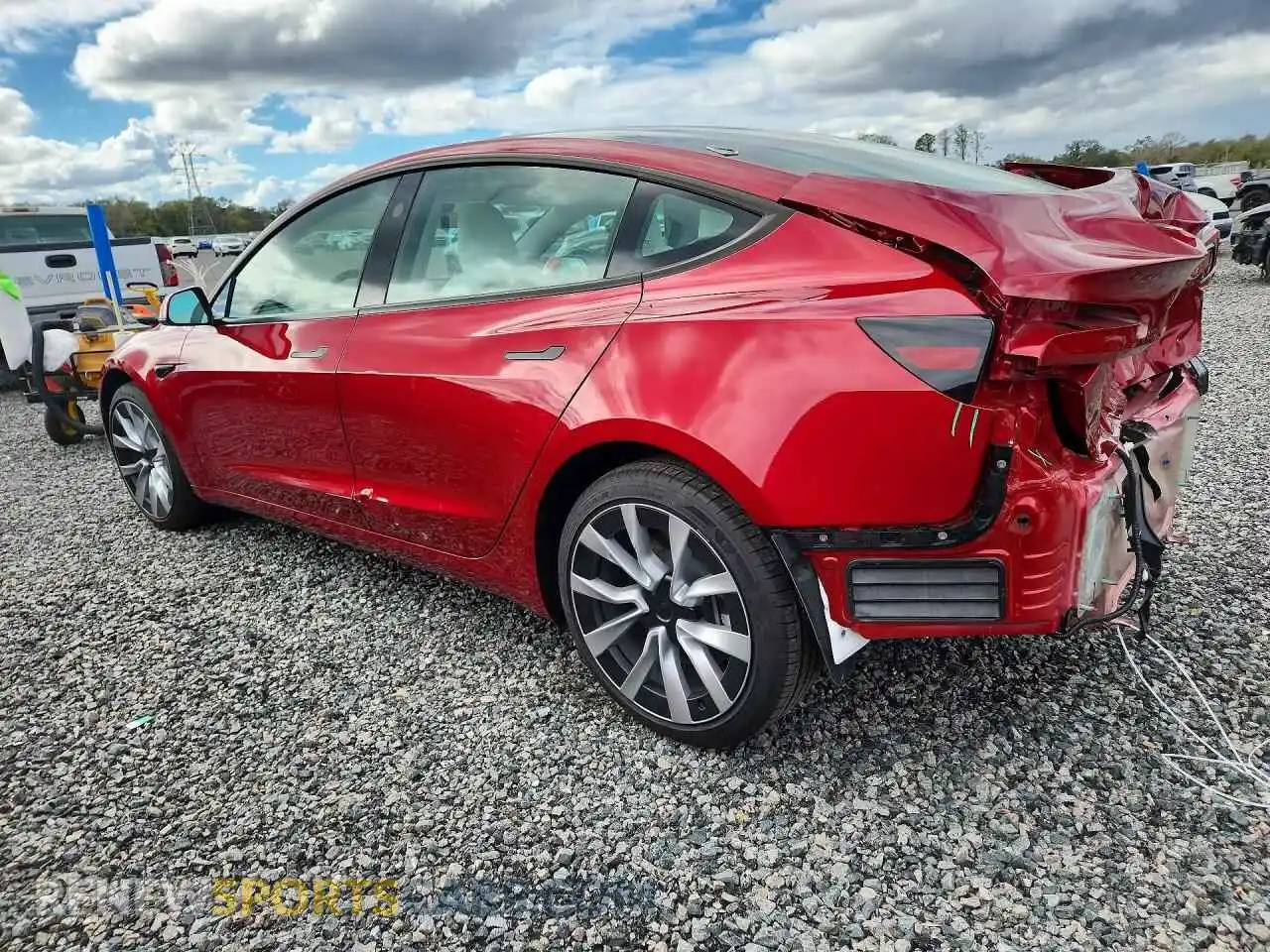 2 Photograph of a damaged car 5YJ3E1EA7SF905376 TESLA MODEL 3 2025
