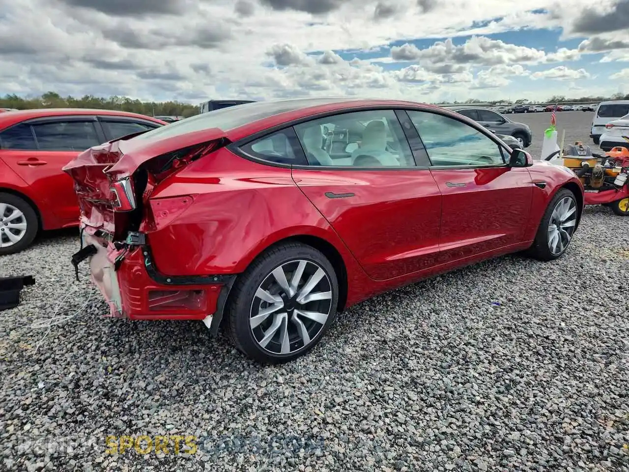 3 Photograph of a damaged car 5YJ3E1EA7SF905376 TESLA MODEL 3 2025