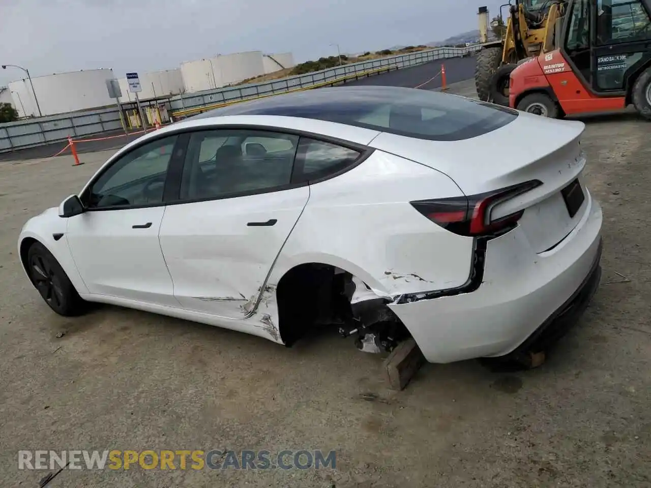 2 Photograph of a damaged car 5YJ3E1EA8SF022189 TESLA MODEL 3 2025