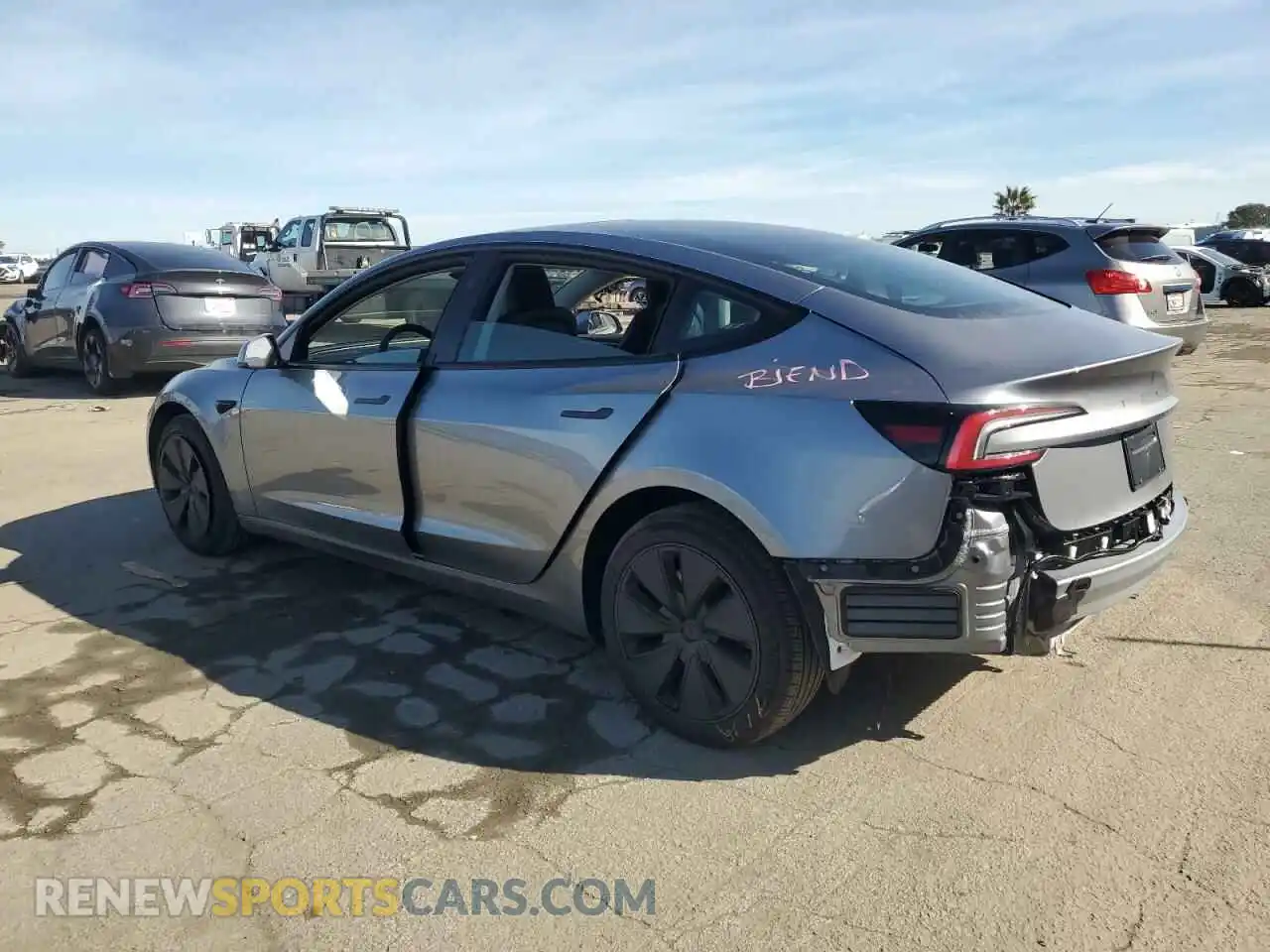 2 Photograph of a damaged car 5YJ3E1EA8SF890337 TESLA MODEL 3 2025