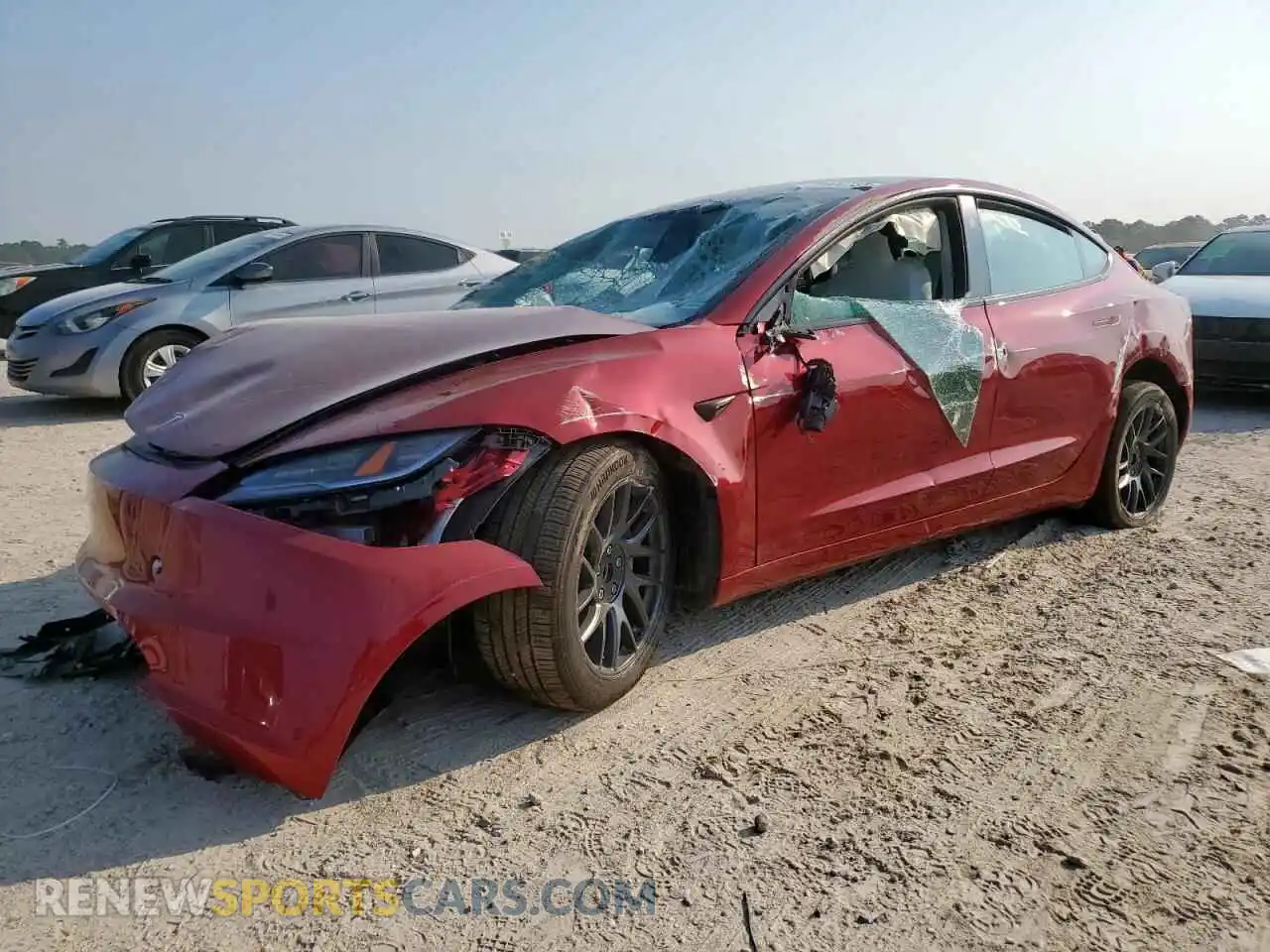 1 Photograph of a damaged car 5YJ3E1EA9SF042113 TESLA MODEL 3 2025