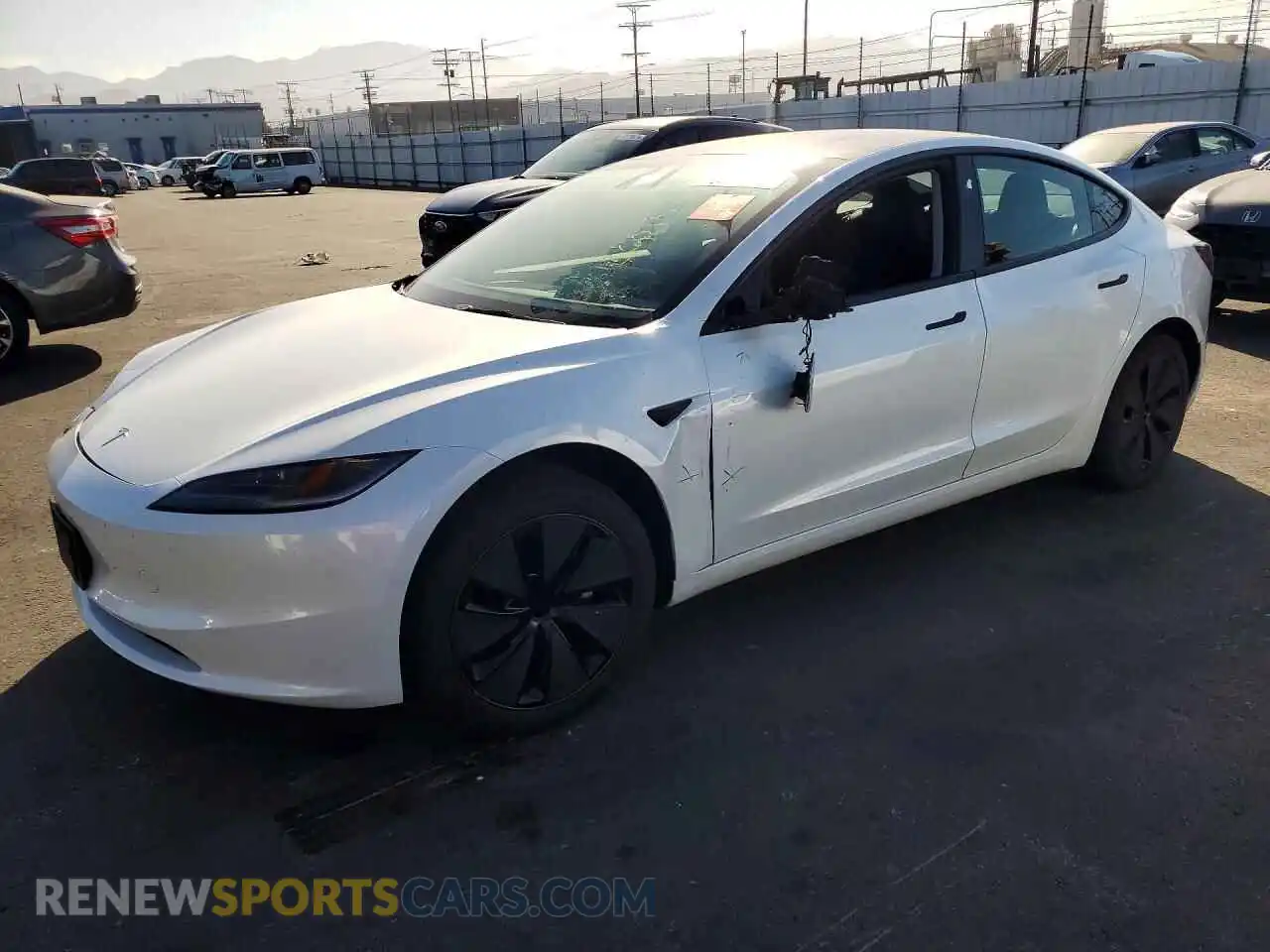 1 Photograph of a damaged car 5YJ3E1EA9SF042323 TESLA MODEL 3 2025