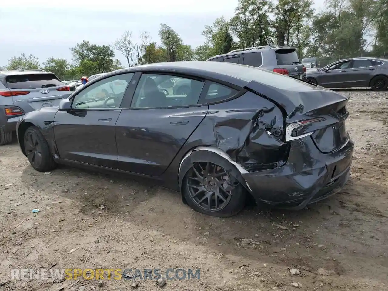 2 Photograph of a damaged car 5YJ3E1EA9SF907307 TESLA MODEL 3 2025
