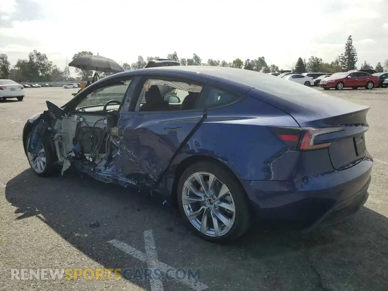 2 fotografías del automóvil dañado 5YJ3E1EA9SF968706 TESLA MODEL 3 2025