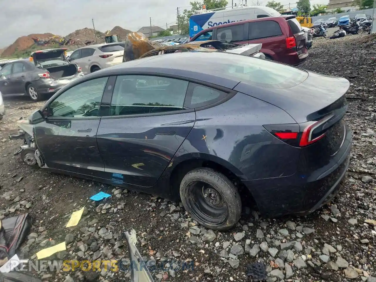 2 Photograph of a damaged car 5YJ3E1EA9SF980189 TESLA MODEL 3 2025