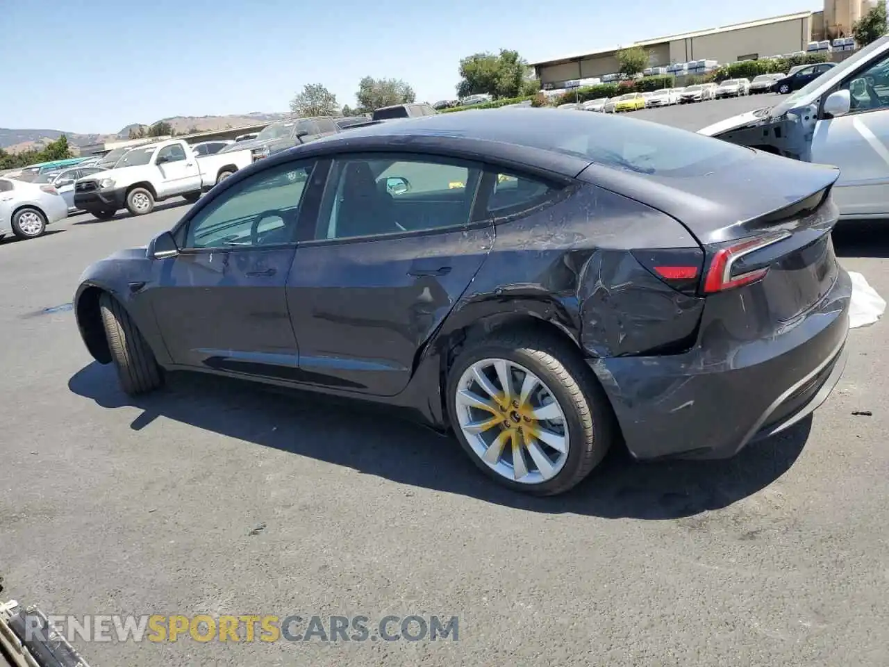 2 Photograph of a damaged car 5YJ3E1EA9SF992276 TESLA MODEL 3 2025