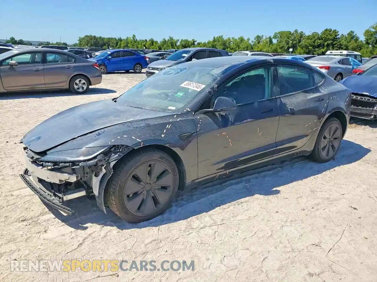 1 Фотография поврежденного автомобиля 5YJ3E1EAXSF951882 TESLA MODEL 3 2025