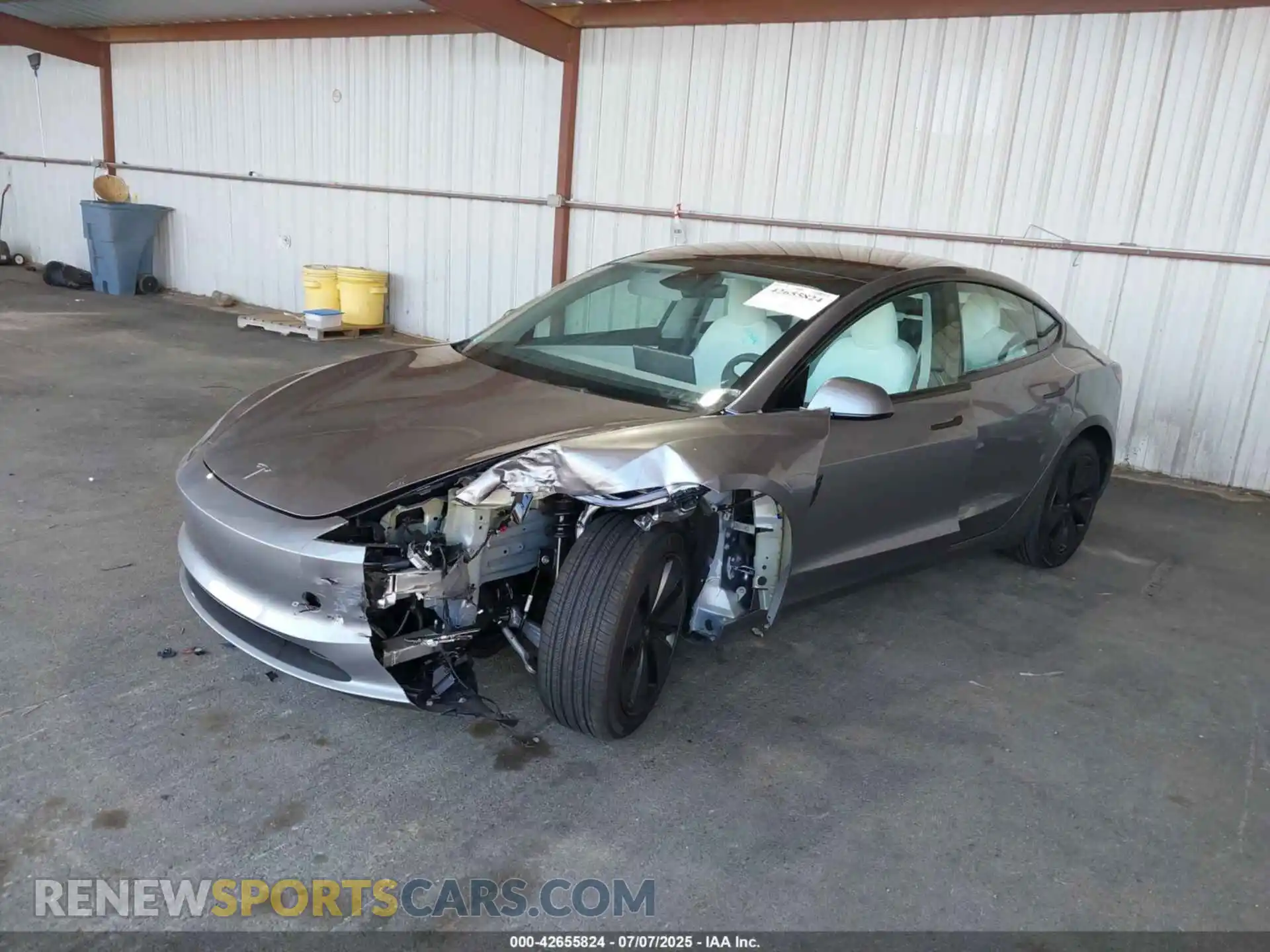2 Photograph of a damaged car 5YJ3E1EAXSF967631 TESLA MODEL 3 2025