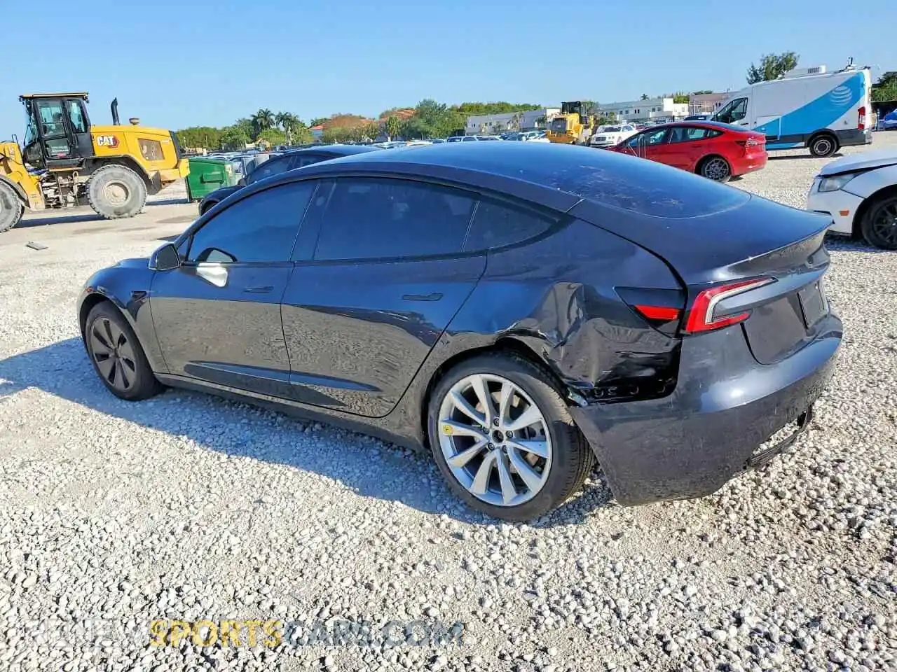 2 Photograph of a damaged car 5YJ3E1EAXSF976149 TESLA MODEL 3 2025