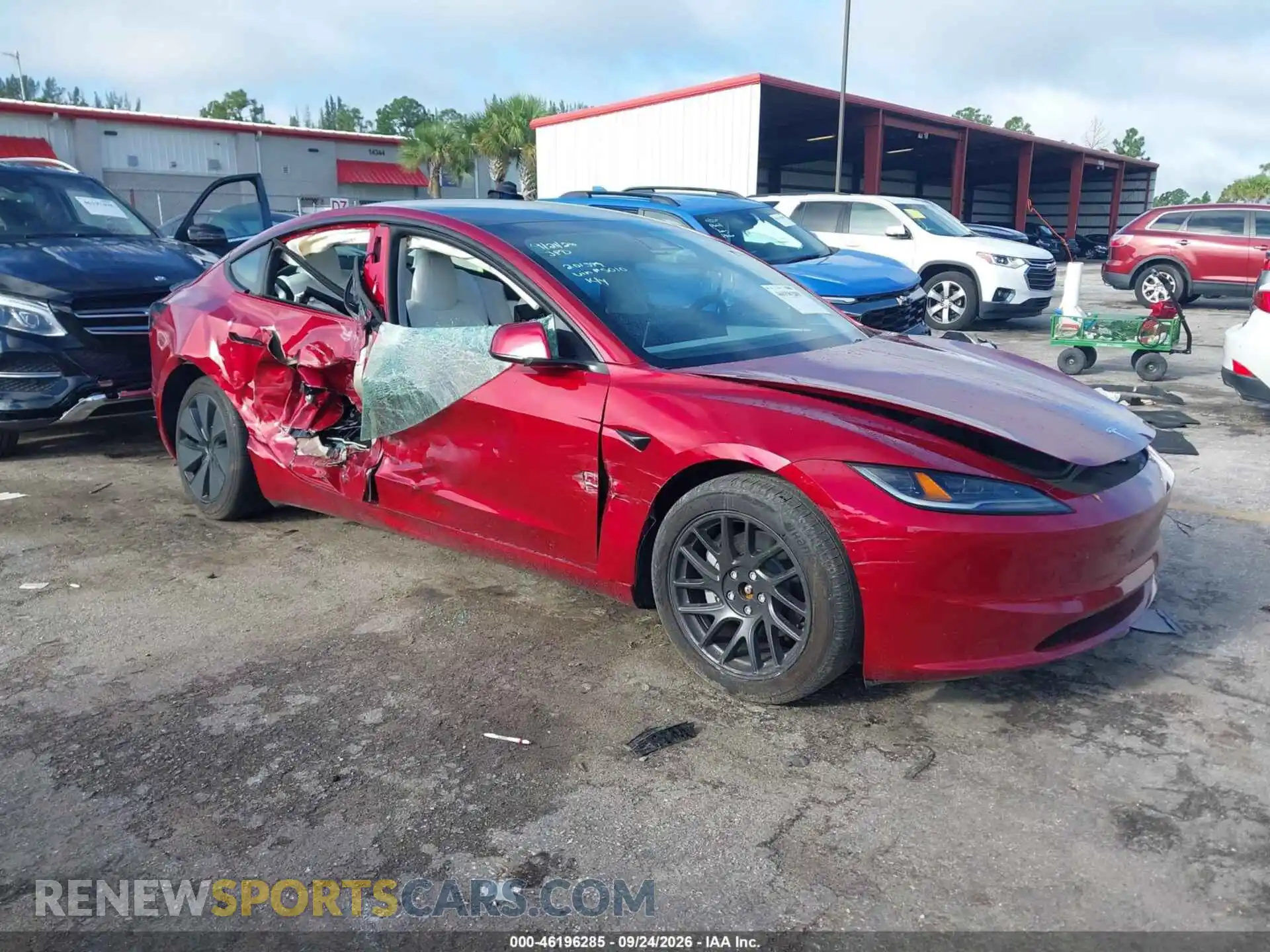 1 Photograph of a damaged car 5YJ3E1EB0SF005010 TESLA MODEL 3 2025