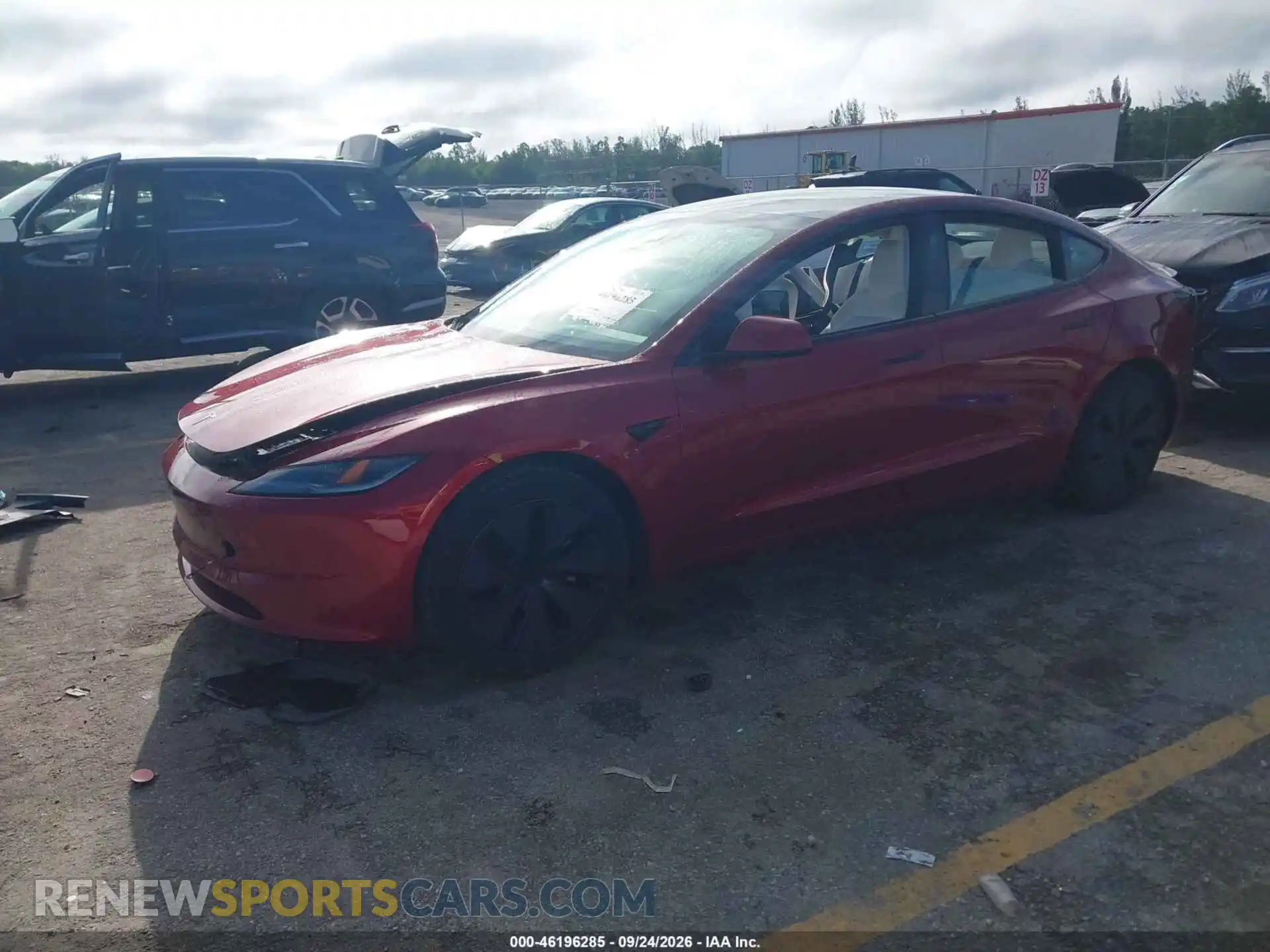 2 Photograph of a damaged car 5YJ3E1EB0SF005010 TESLA MODEL 3 2025