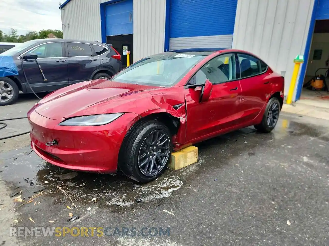 1 Photograph of a damaged car 5YJ3E1EB0SF017528 TESLA MODEL 3 2025