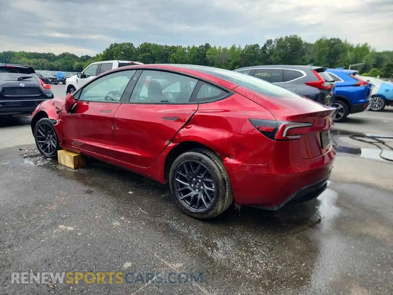 2 Photograph of a damaged car 5YJ3E1EB0SF017528 TESLA MODEL 3 2025
