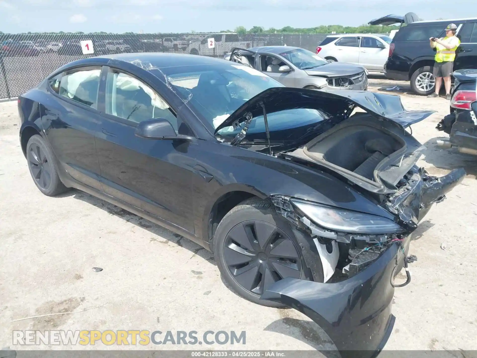1 Photograph of a damaged car 5YJ3E1EB0SF919659 TESLA MODEL 3 2025