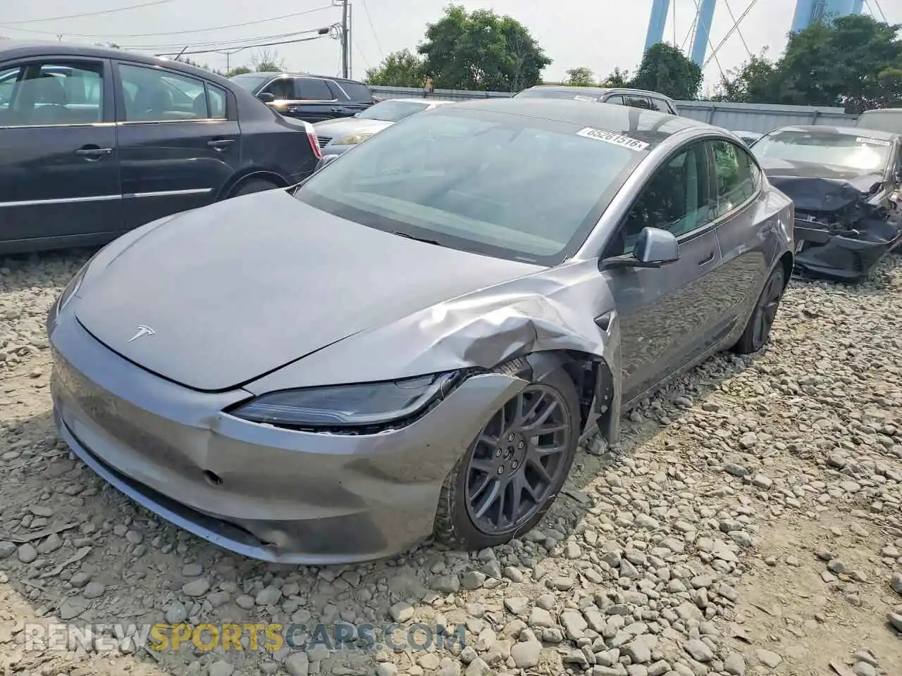 1 Photograph of a damaged car 5YJ3E1EB0SF927602 TESLA MODEL 3 2025