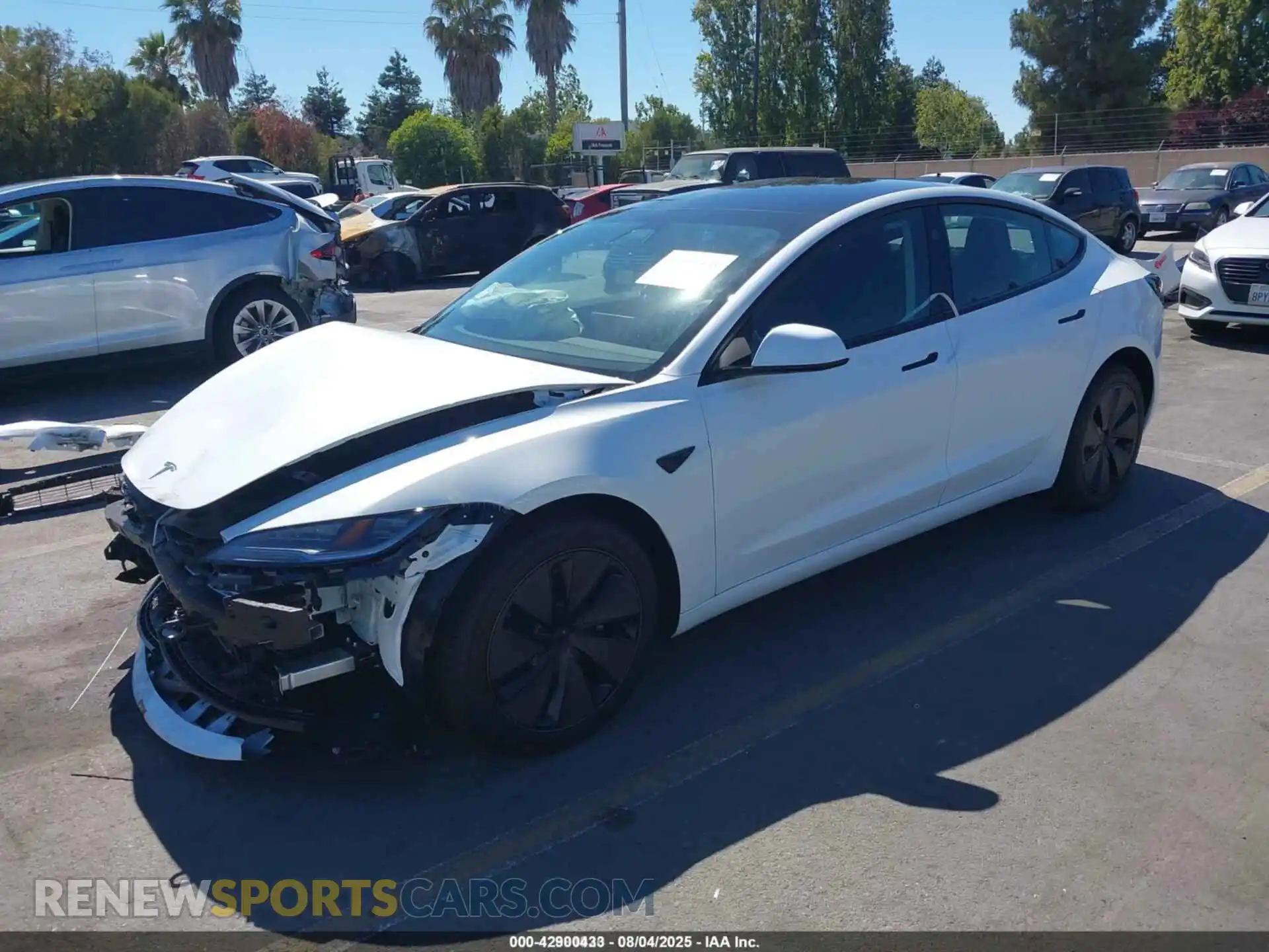 2 Photograph of a damaged car 5YJ3E1EB1SF001368 TESLA MODEL 3 2025