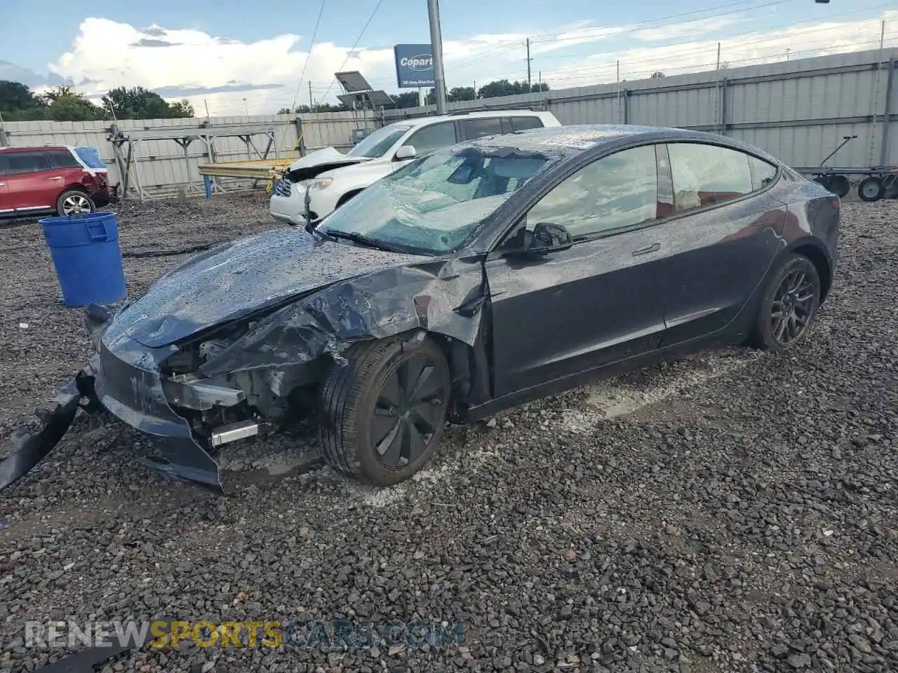 1 Photograph of a damaged car 5YJ3E1EB1SF908220 TESLA MODEL 3 2025