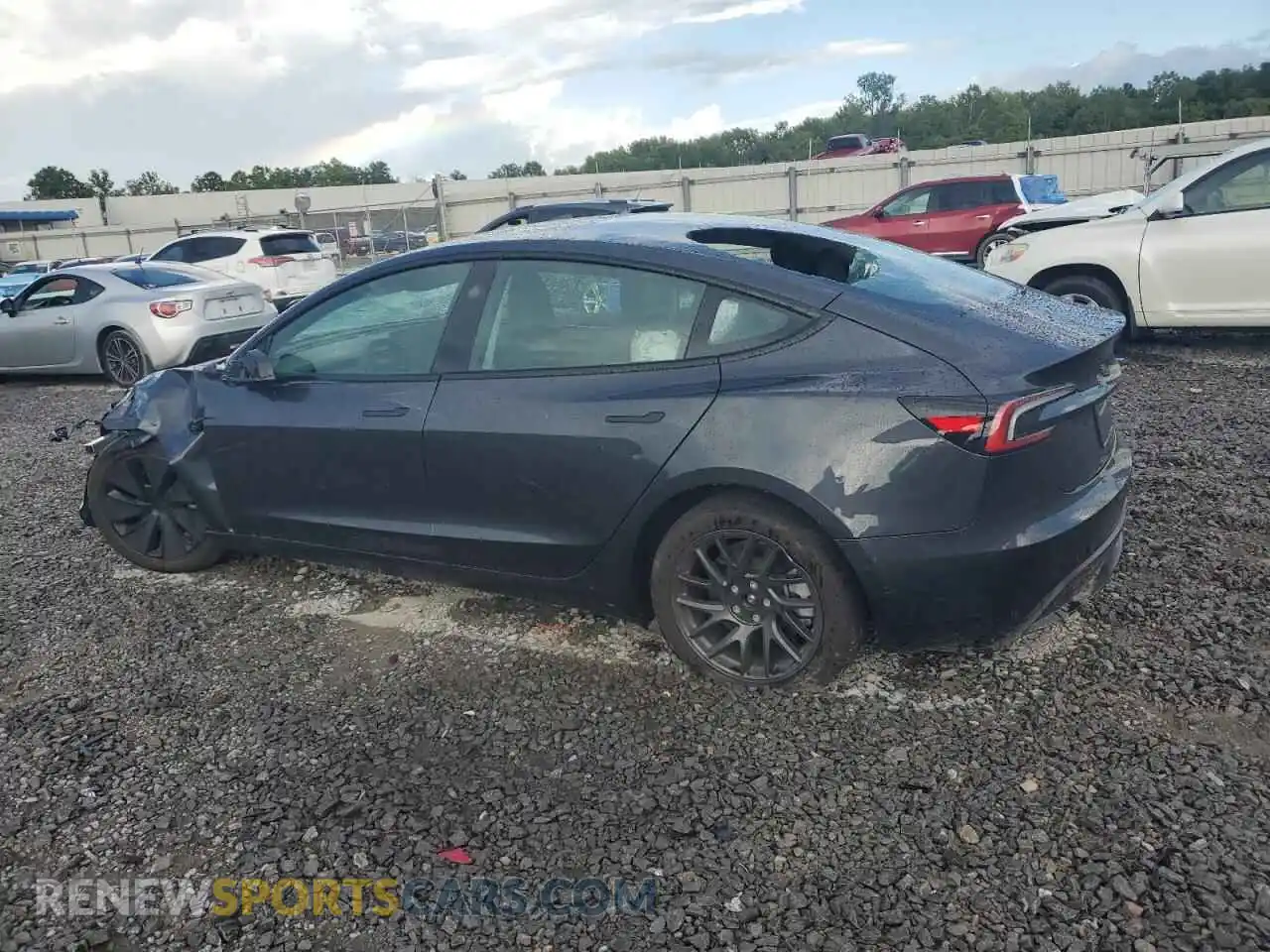 2 Photograph of a damaged car 5YJ3E1EB1SF908220 TESLA MODEL 3 2025