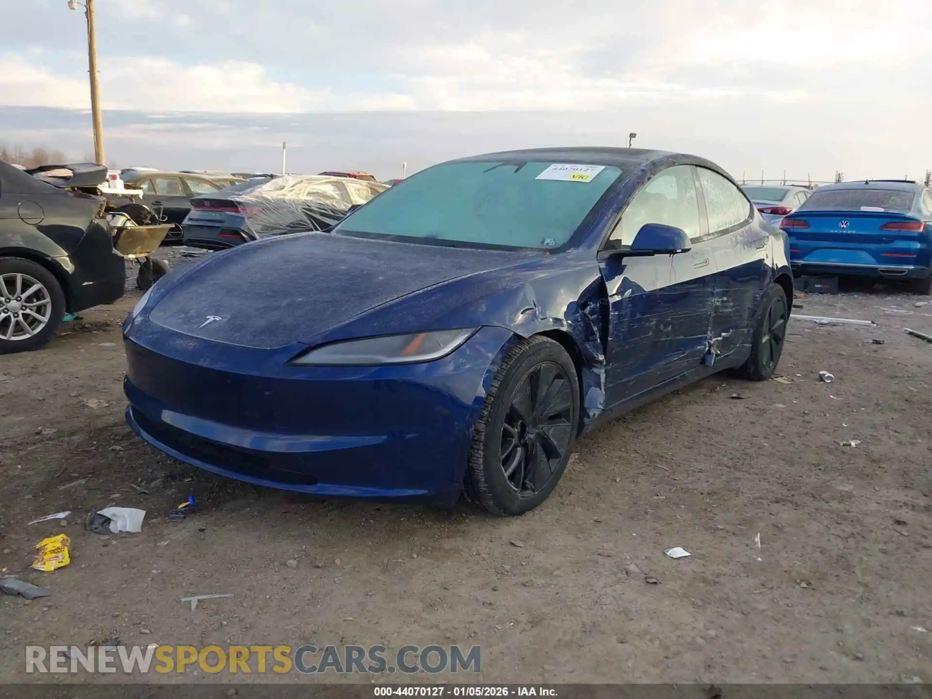 2 Photograph of a damaged car 5YJ3E1EB1SF932615 TESLA MODEL 3 2025