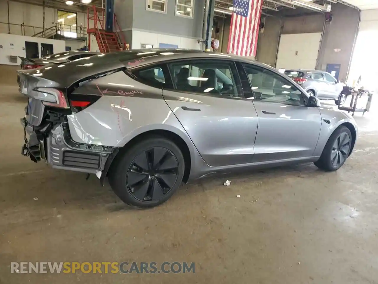 3 fotografías del automóvil dañado 5YJ3E1EB3SF020598 TESLA MODEL 3 2025
