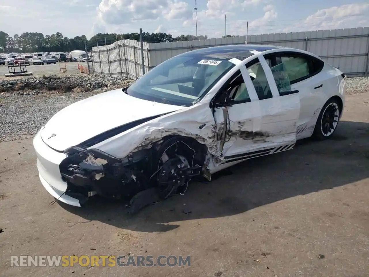 1 Photograph of a damaged car 5YJ3E1EB3SF912382 TESLA MODEL 3 2025