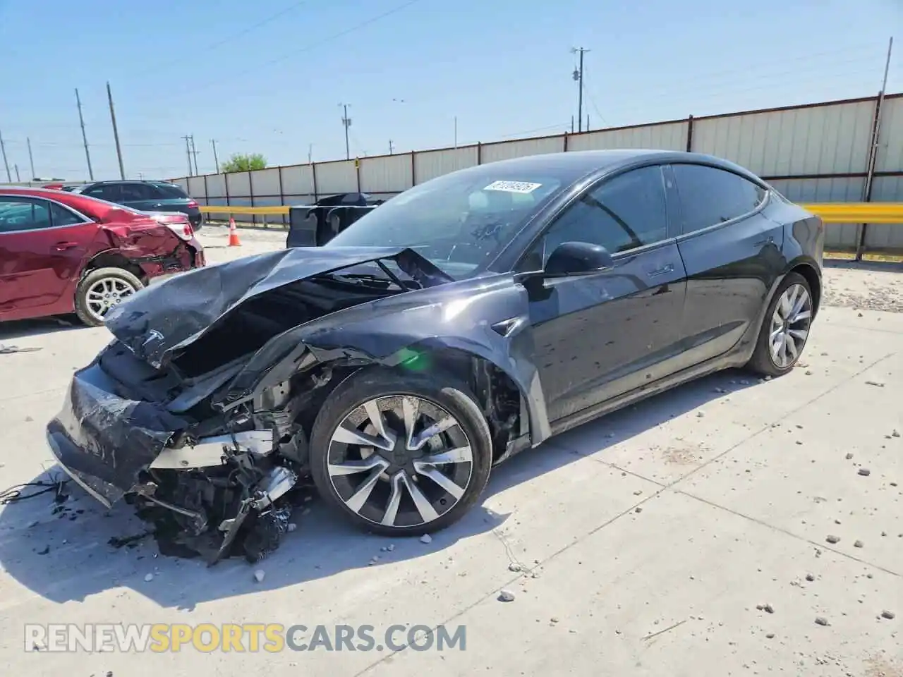 1 Photograph of a damaged car 5YJ3E1EB3SF918764 TESLA MODEL 3 2025