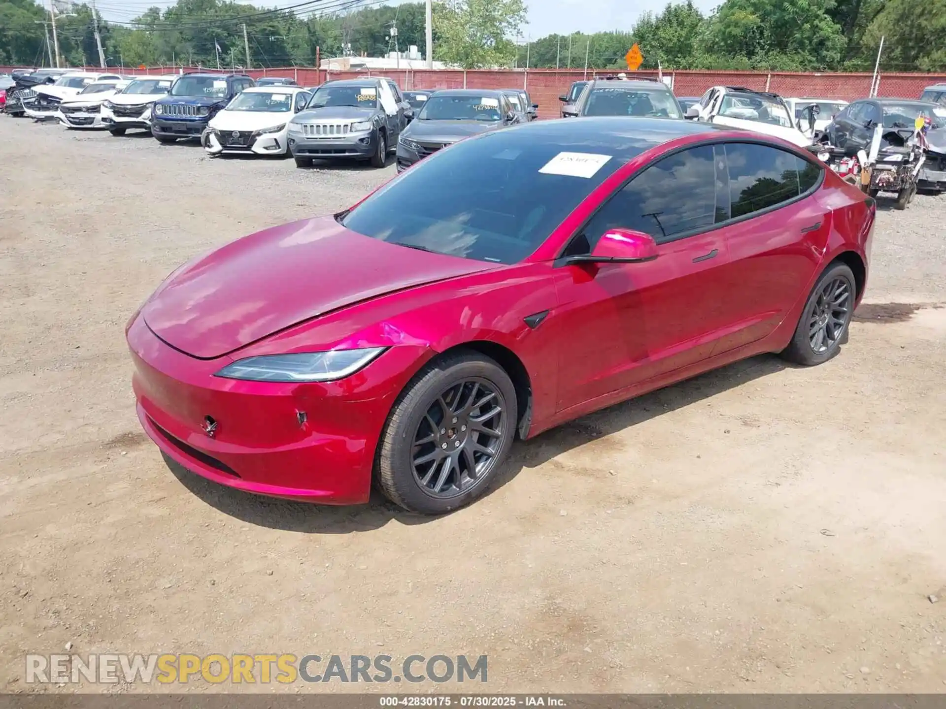 2 Photograph of a damaged car 5YJ3E1EB4SF879117 TESLA MODEL 3 2025