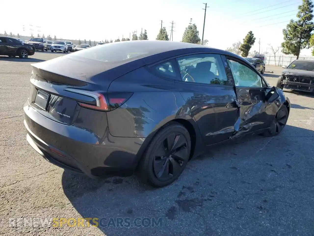 3 Photograph of a damaged car 5YJ3E1EB4SF898010 TESLA MODEL 3 2025