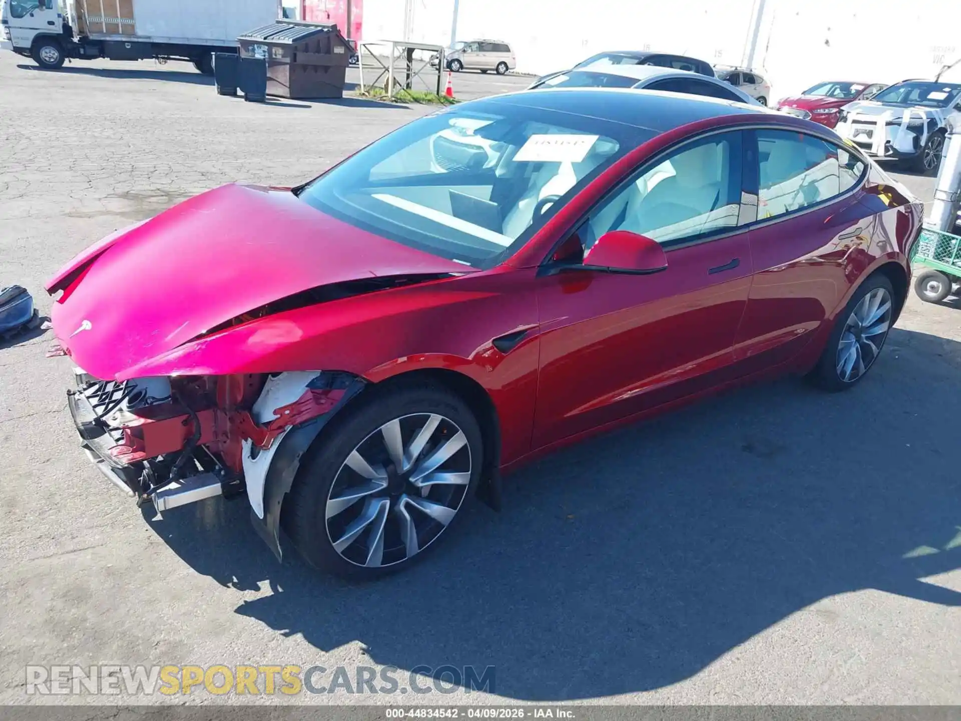 2 Photograph of a damaged car 5YJ3E1EB4SF904386 TESLA MODEL 3 2025