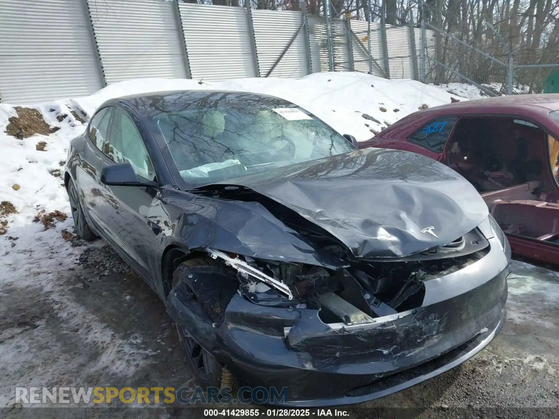 1 Photograph of a damaged car 5YJ3E1EB5SF880681 TESLA MODEL 3 2025