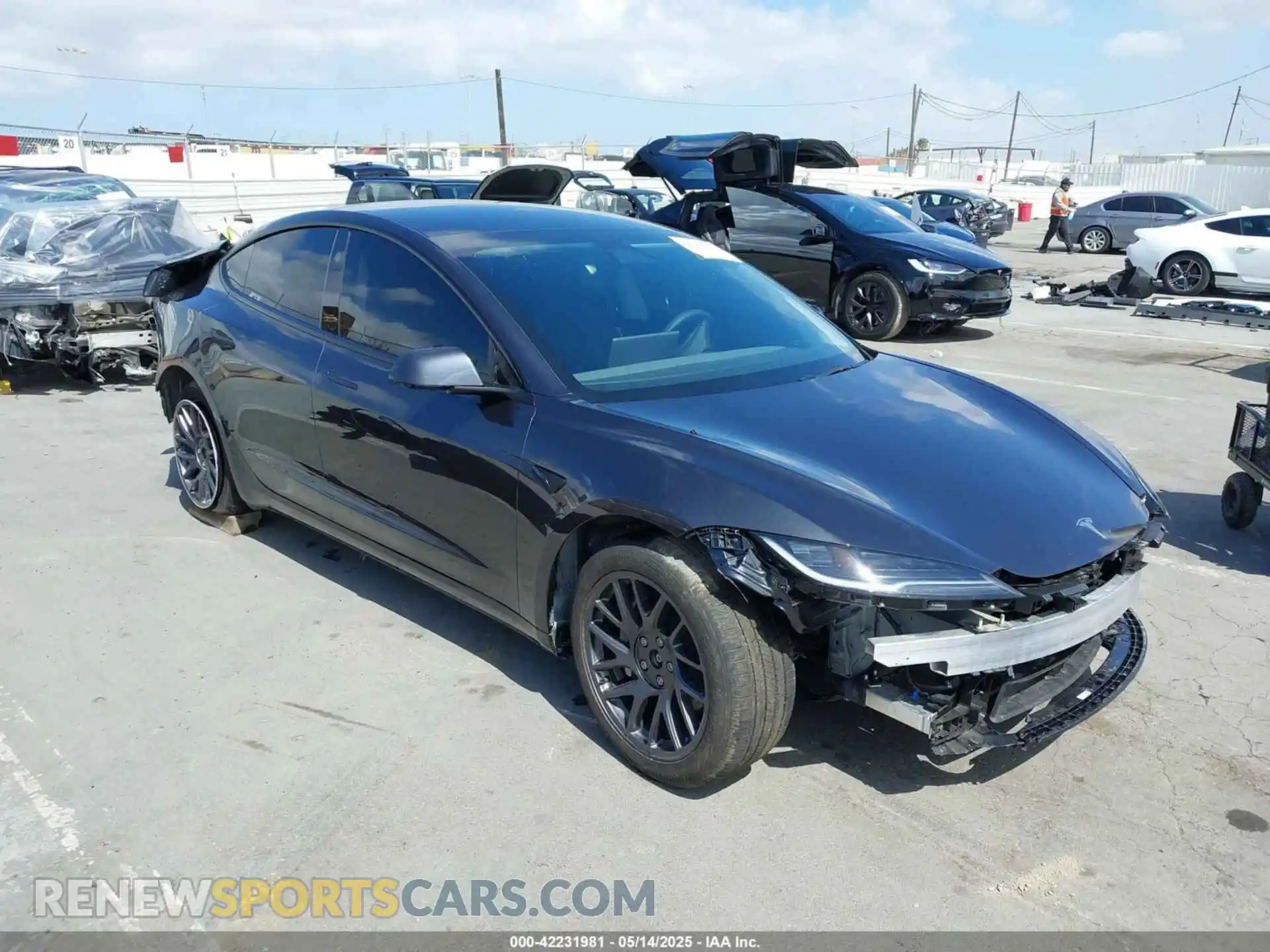 1 Photograph of a damaged car 5YJ3E1EB5SF960787 TESLA MODEL 3 2025