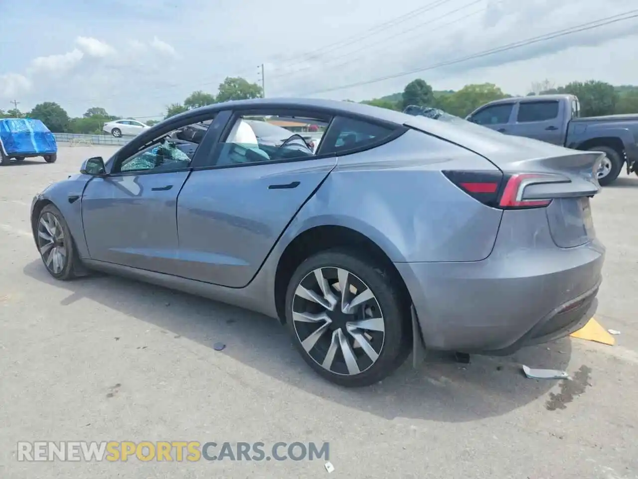 2 Photograph of a damaged car 5YJ3E1EB6SF909783 TESLA MODEL 3 2025