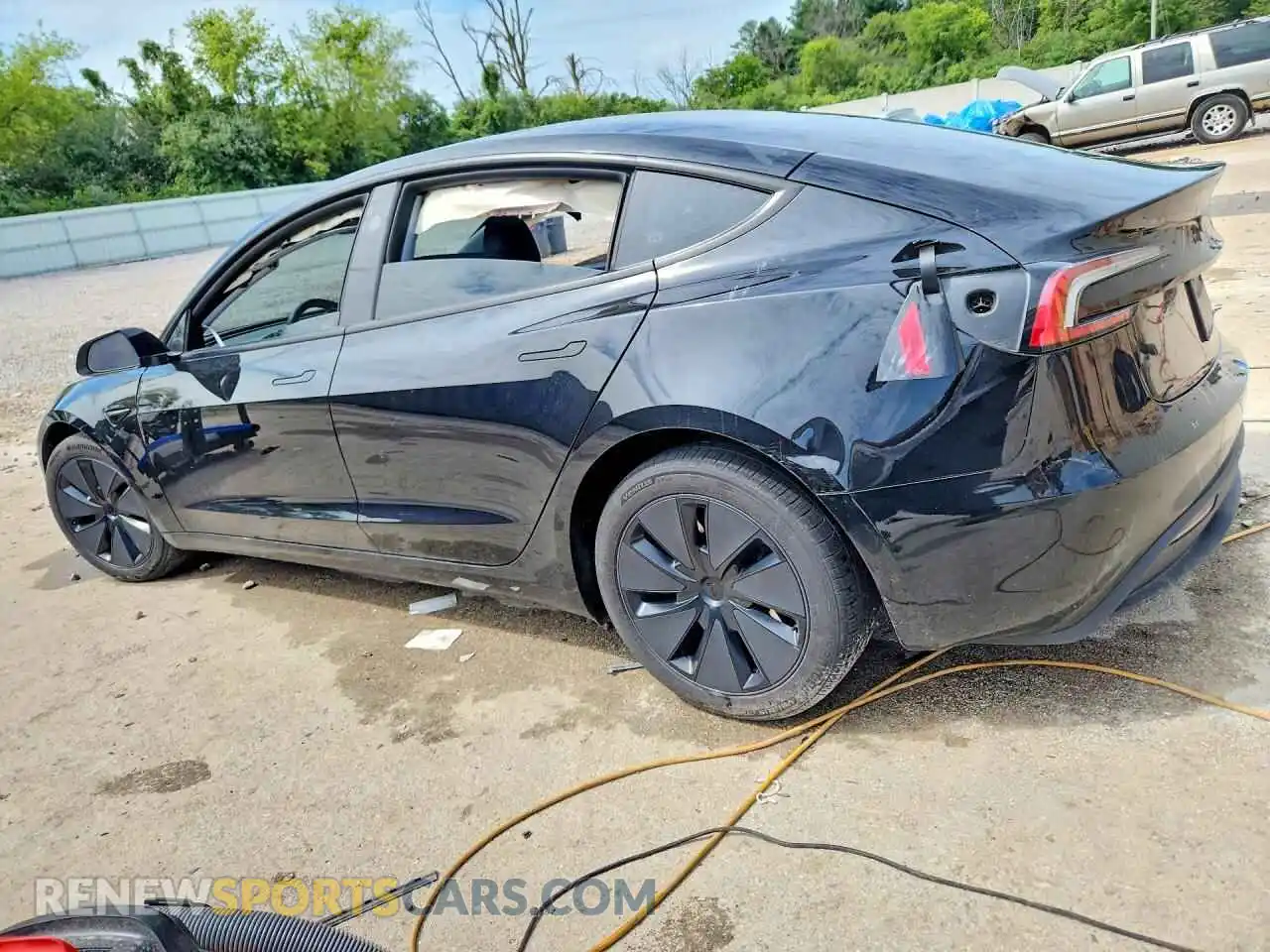 2 Photograph of a damaged car 5YJ3E1EB7SF063843 TESLA MODEL 3 2025