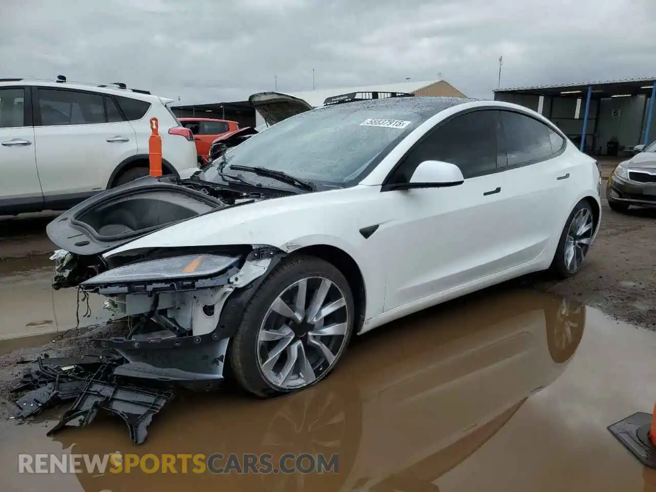 1 Photograph of a damaged car 5YJ3E1EB7SF928813 TESLA MODEL 3 2025