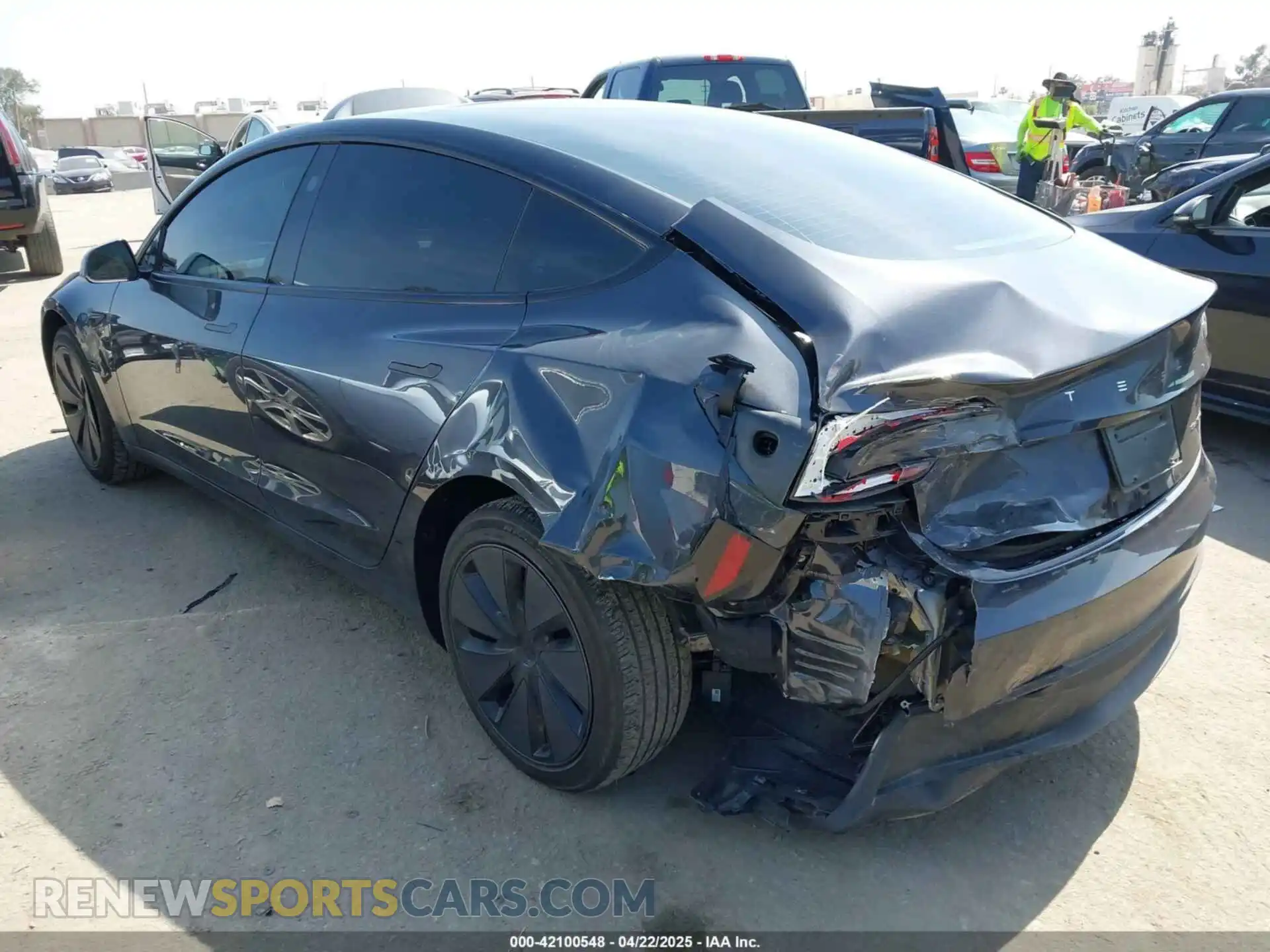 3 Photograph of a damaged car 5YJ3E1EB8SF877256 TESLA MODEL 3 2025