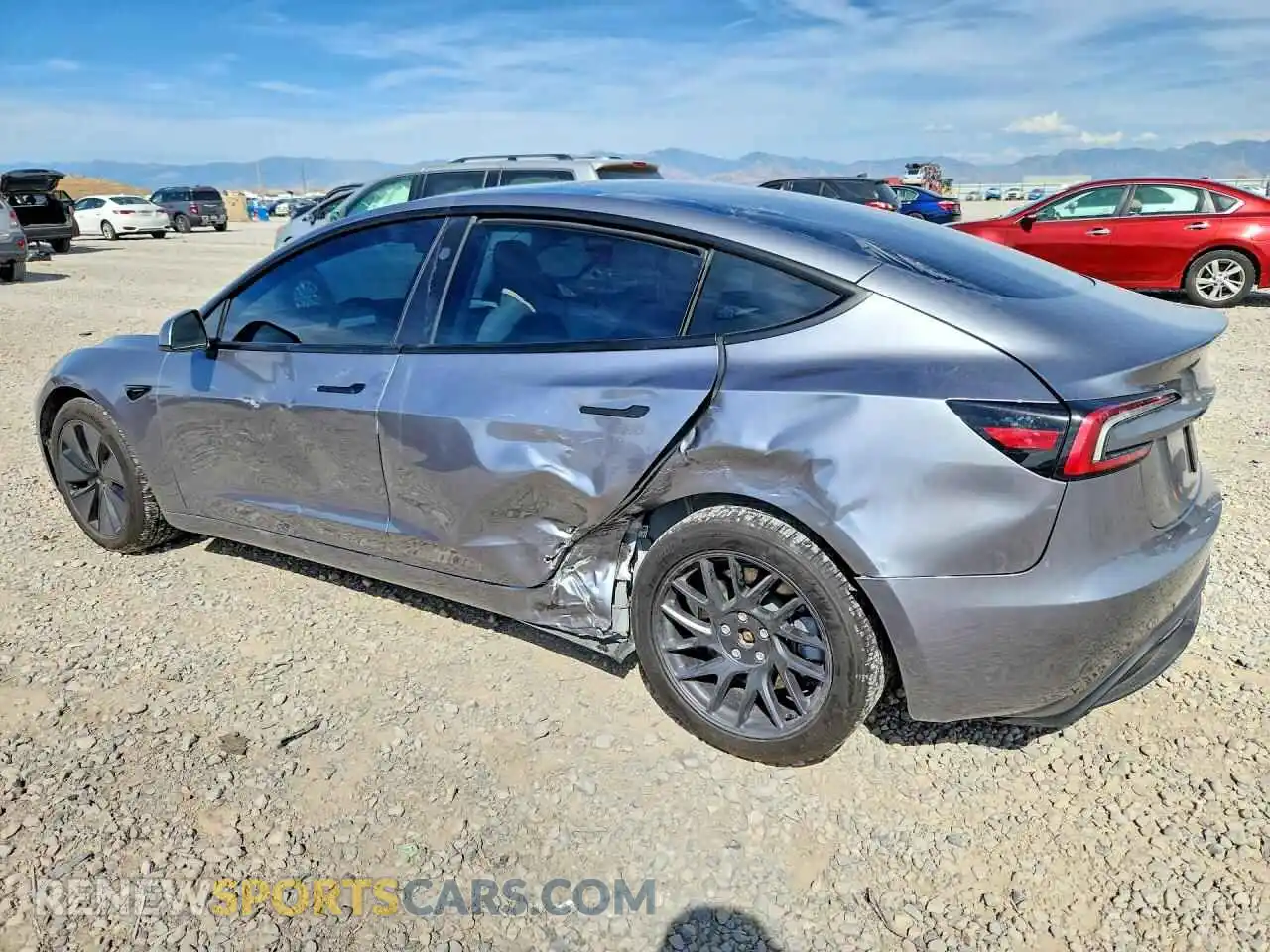 2 Photograph of a damaged car 5YJ3E1EB9SF004177 TESLA MODEL 3 2025