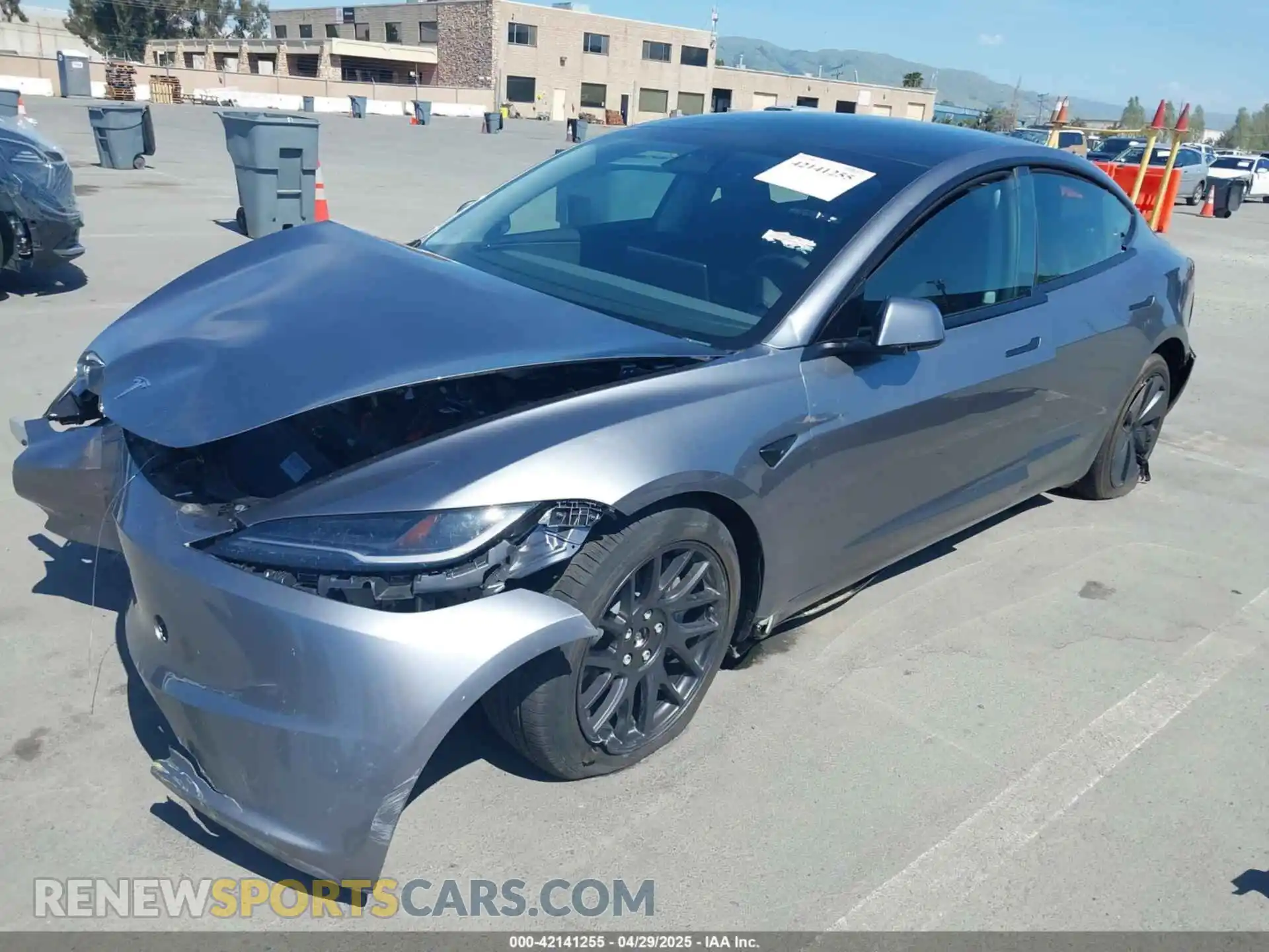 2 Photograph of a damaged car 5YJ3E1EB9SF873801 TESLA MODEL 3 2025