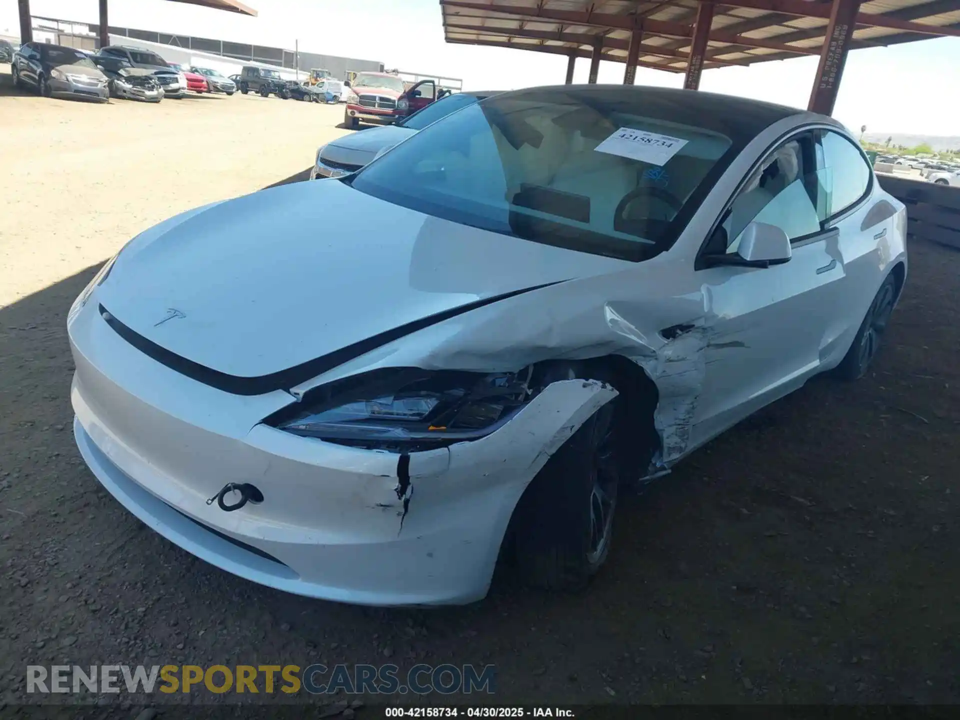 2 Photograph of a damaged car 5YJ3E1EB9SF885771 TESLA MODEL 3 2025