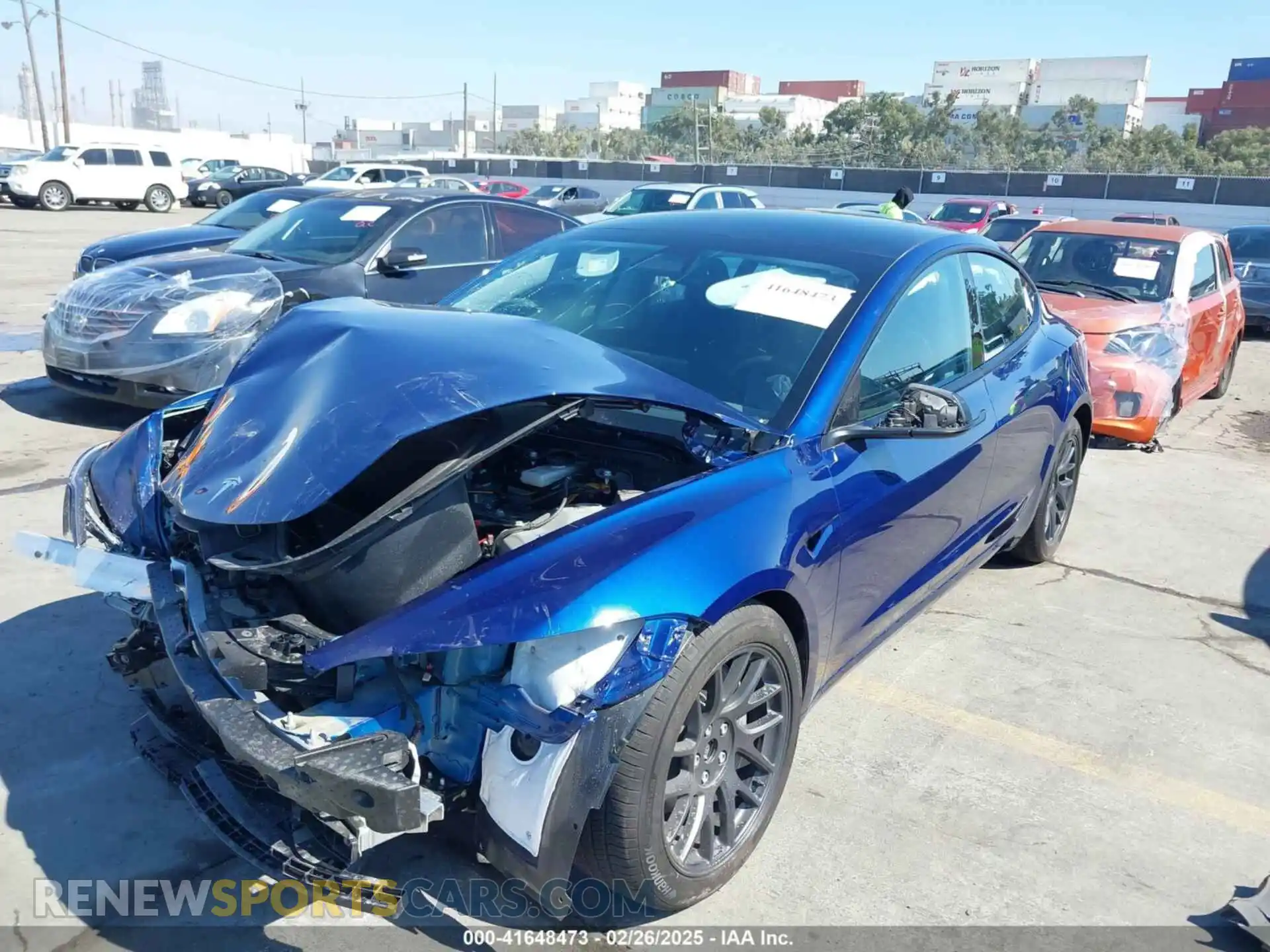 2 Photograph of a damaged car 5YJ3E1EB9SF886175 TESLA MODEL 3 2025