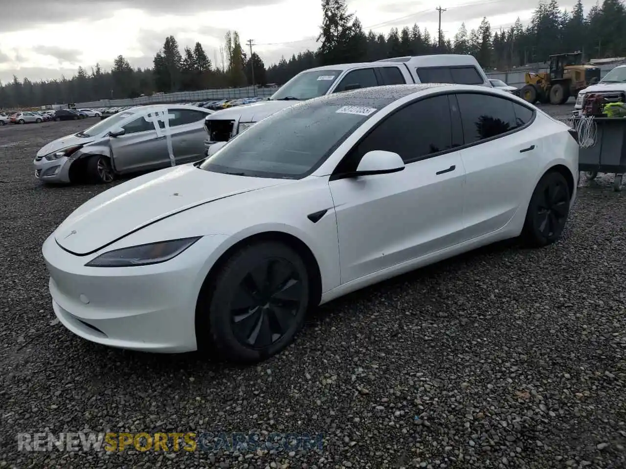 1 Photograph of a damaged car 5YJ3E1EBXSF877761 TESLA MODEL 3 2025